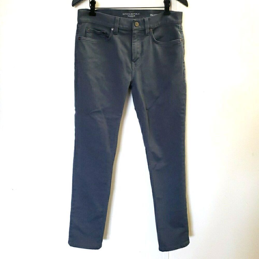 Banana Republic Women's Traveler Jeans Size 30 x 30 Slim Fit Gray